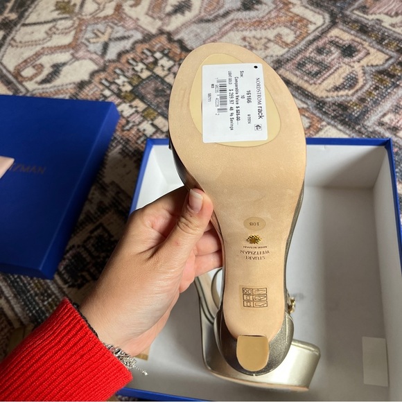 Stuart Weitzman Nudistcurve Hollywood Ankle-Strap Platform Sandals Size 10 NIB - Picture 8 of 11